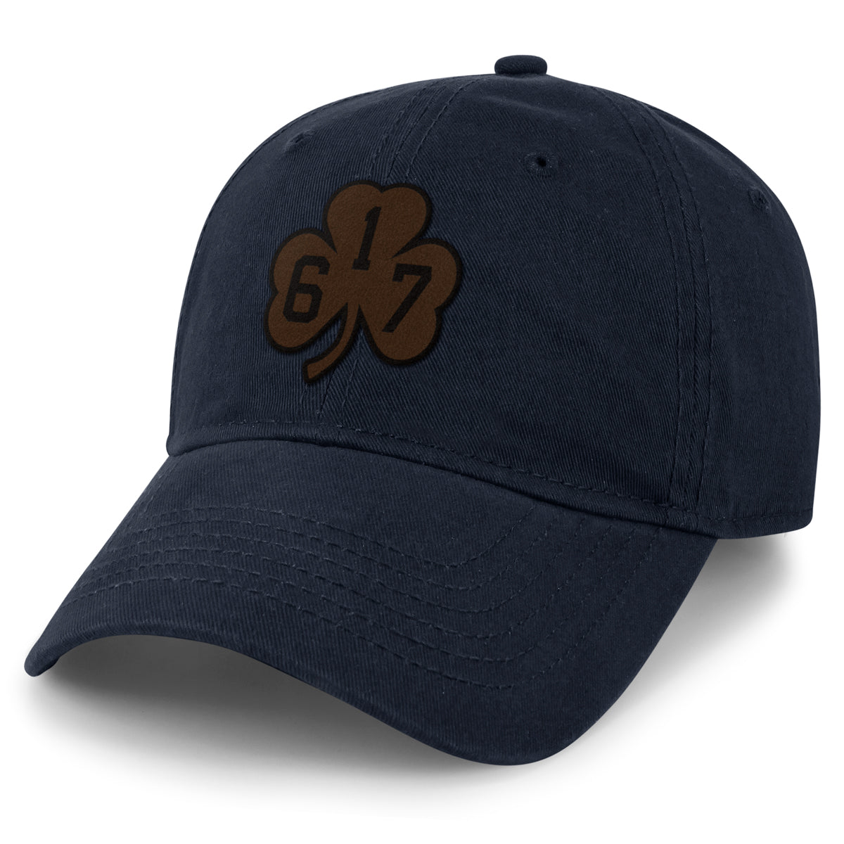 617 Shamrock Leather Patch Dad Hat - Chowdaheadz