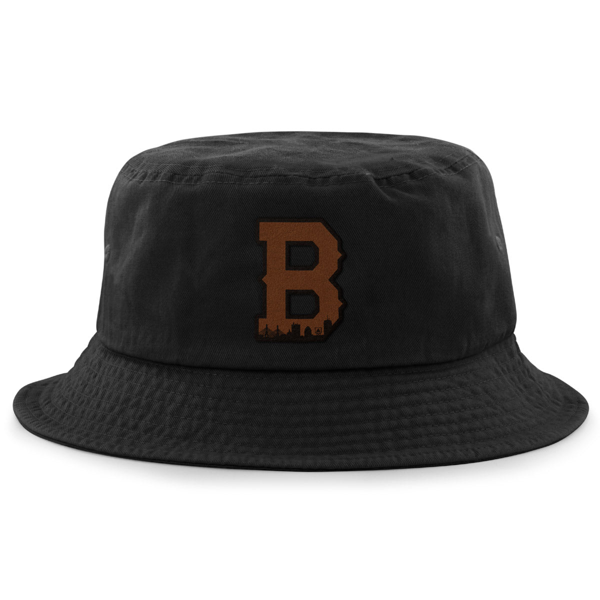 Boston B Skyline Leather Patch Bucket Hat