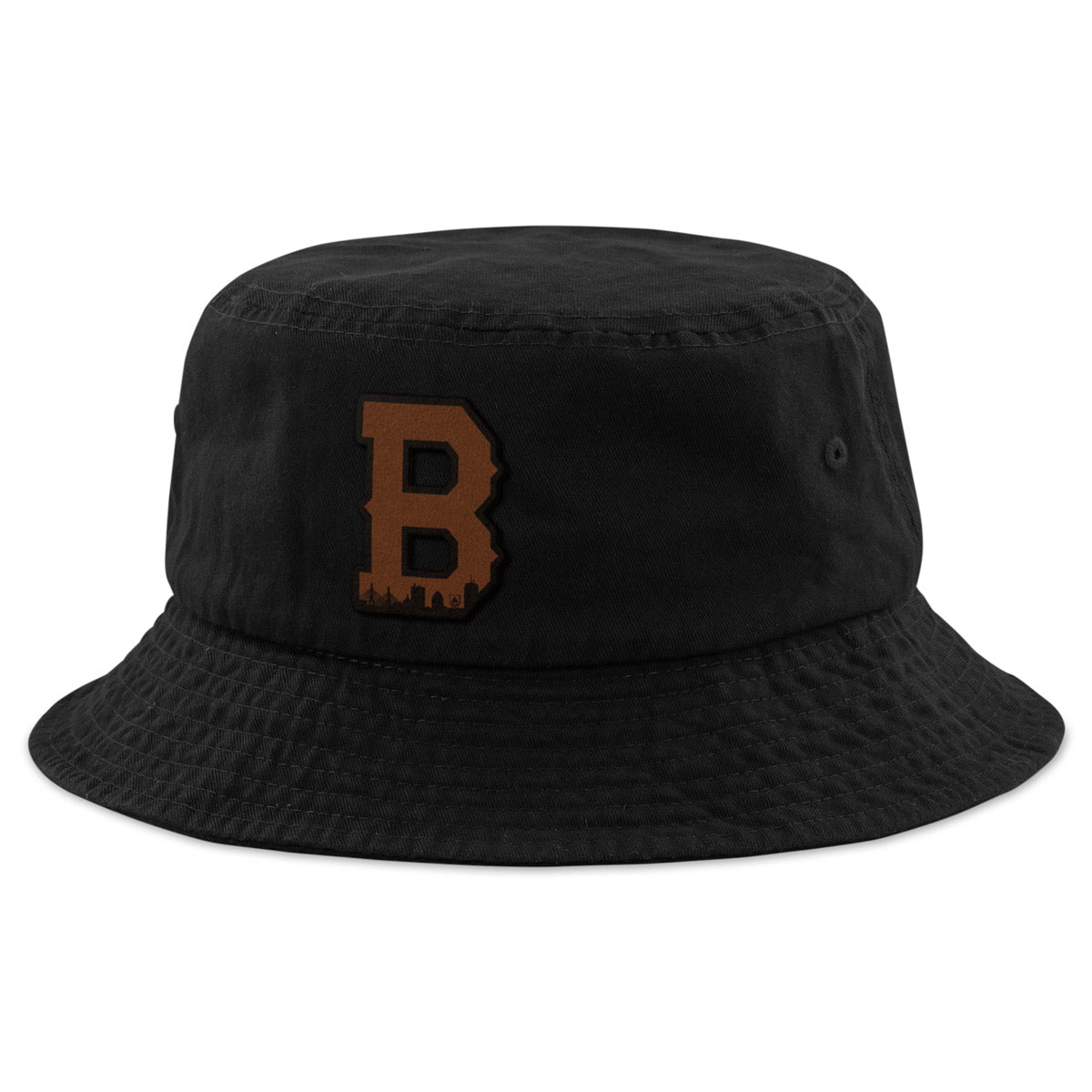 Boston B Skyline Leather Patch Bucket Hat - Chowdaheadz