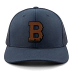 Boston B Skyline Leather Patch Classic Snapback Trucker - Chowdaheadz