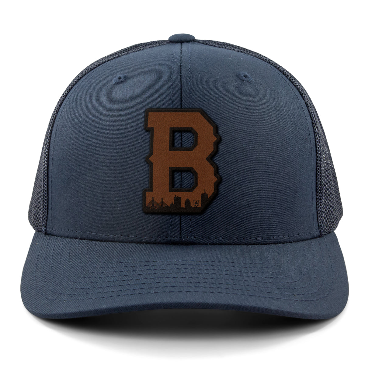 Boston B Skyline Leather Patch Classic Snapback Trucker - Chowdaheadz