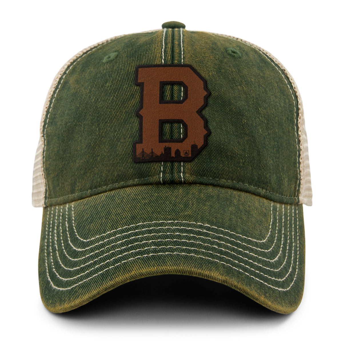 Boston B Skyline Leather Patch Dirty Water Trucker - Chowdaheadz