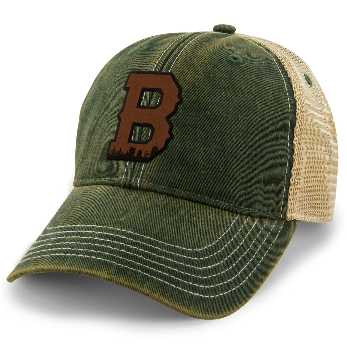 Boston B Skyline Leather Patch Dirty Water Trucker - Chowdaheadz