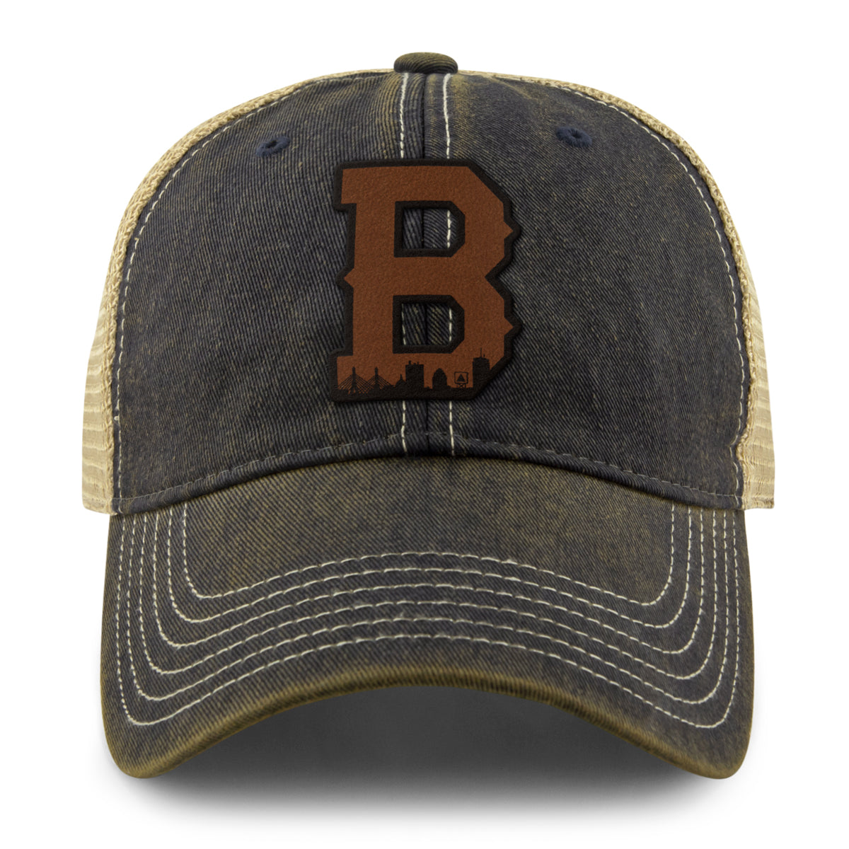 Boston B Skyline Leather Patch Dirty Water Trucker - Chowdaheadz