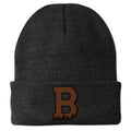 Boston B Skyline Leather Patch Cuff Knit - Chowdaheadz