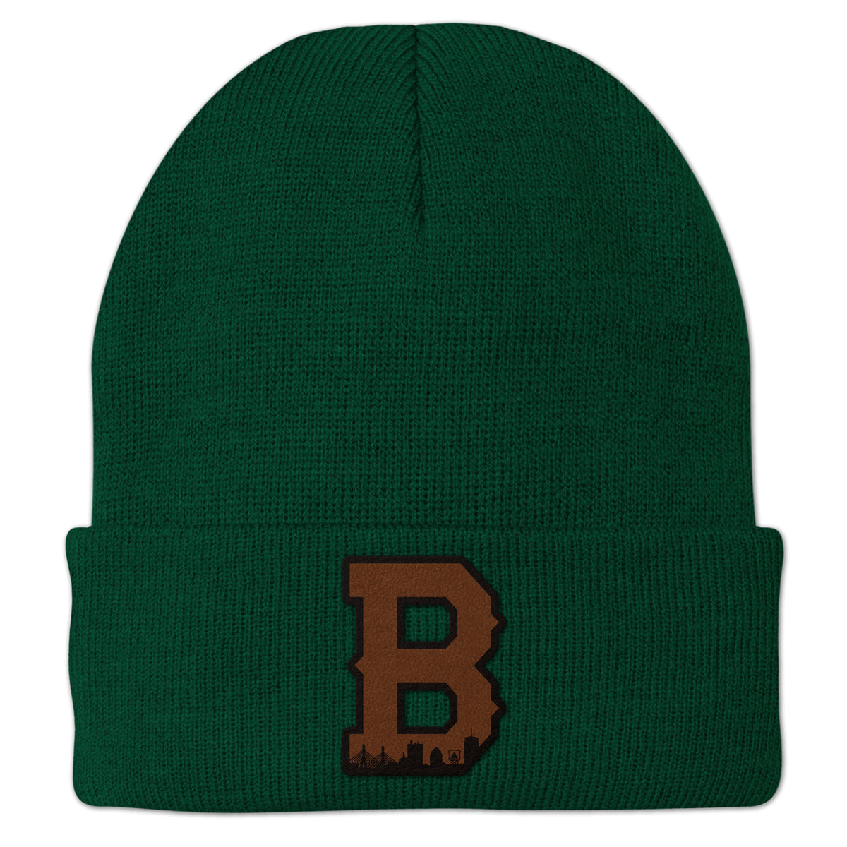 Boston B Skyline Leather Patch Cuff Knit - Chowdaheadz
