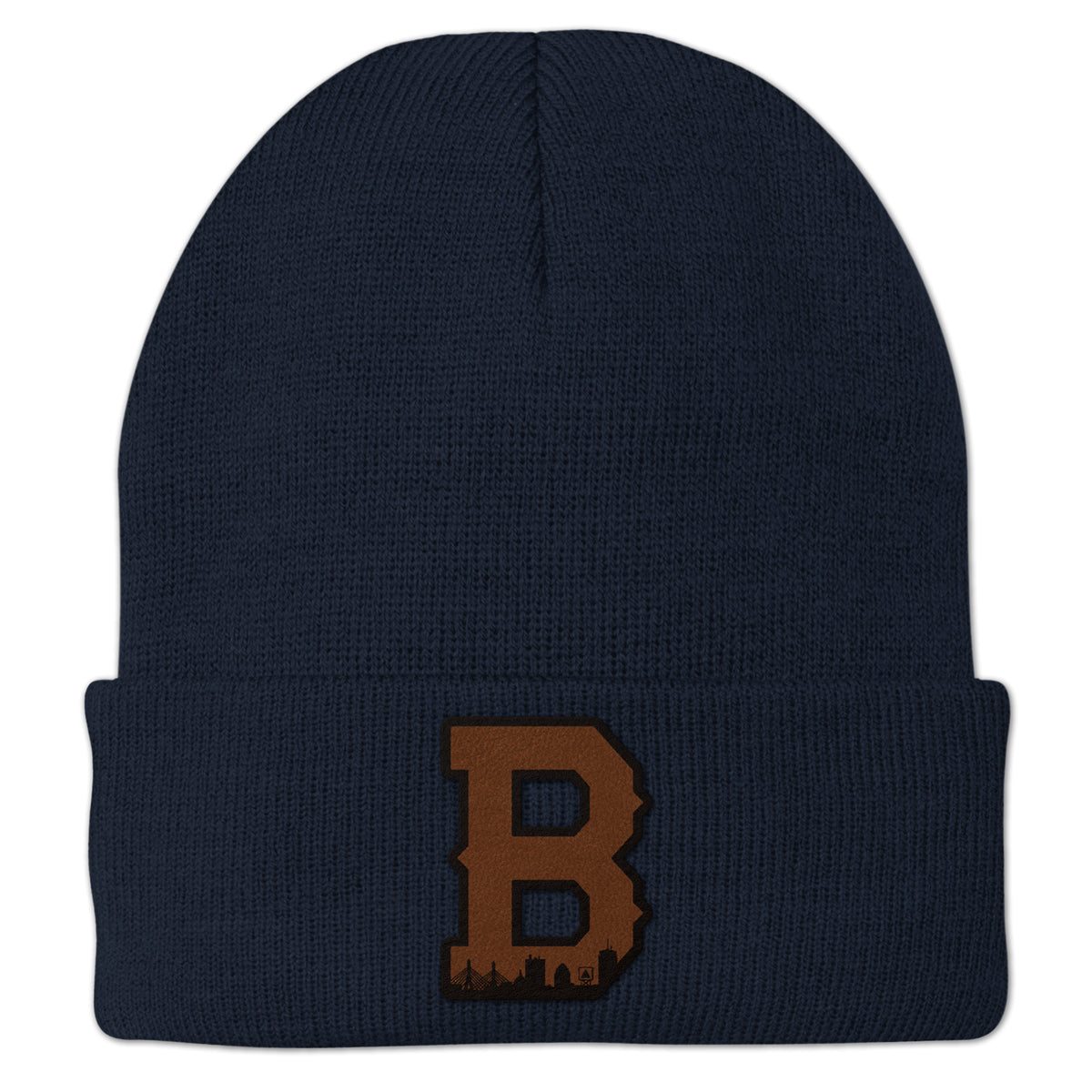 Boston B Skyline Leather Patch Cuff Knit - Chowdaheadz