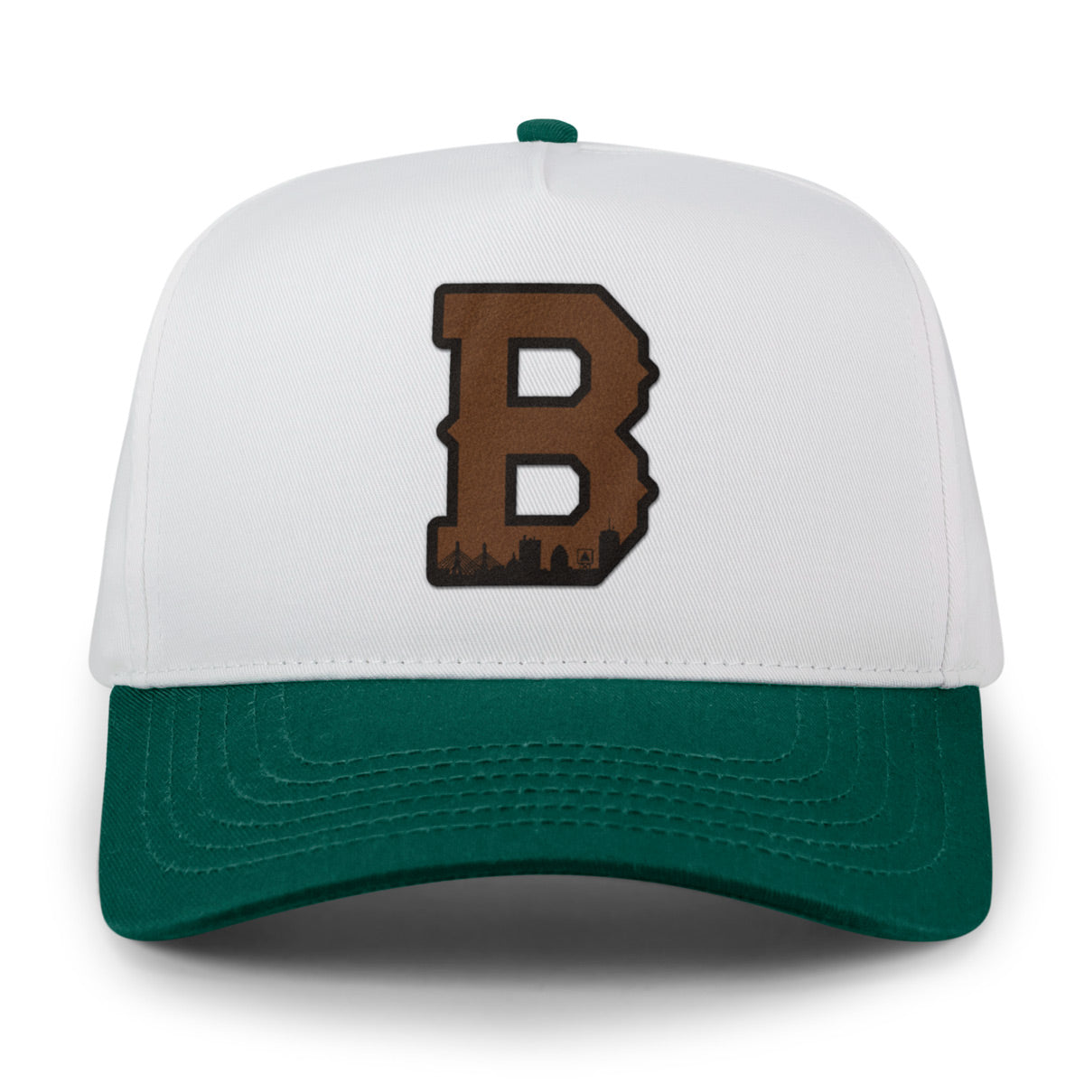 Boston B Skyline Leather Patch Retro Snapback Hat - Chowdaheadz