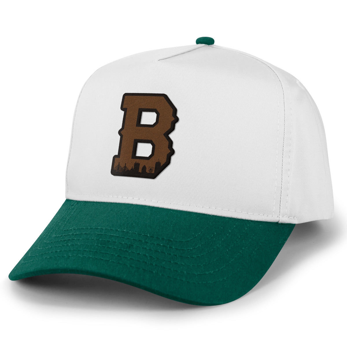 Boston B Skyline Leather Patch Retro Snapback Hat