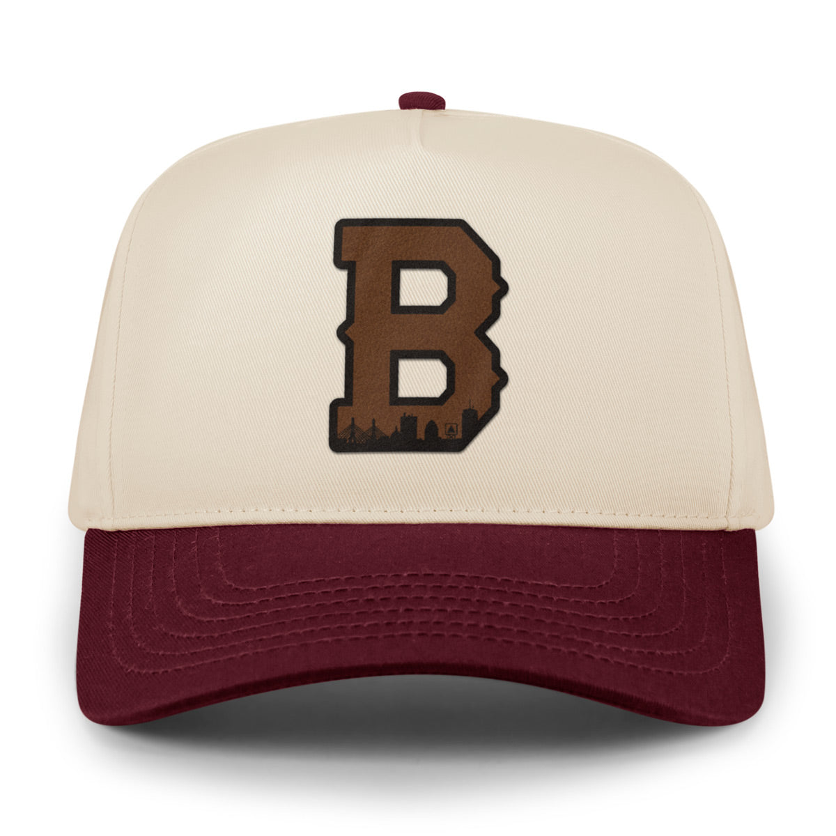 Boston B Skyline Leather Patch Retro Snapback Hat - Chowdaheadz