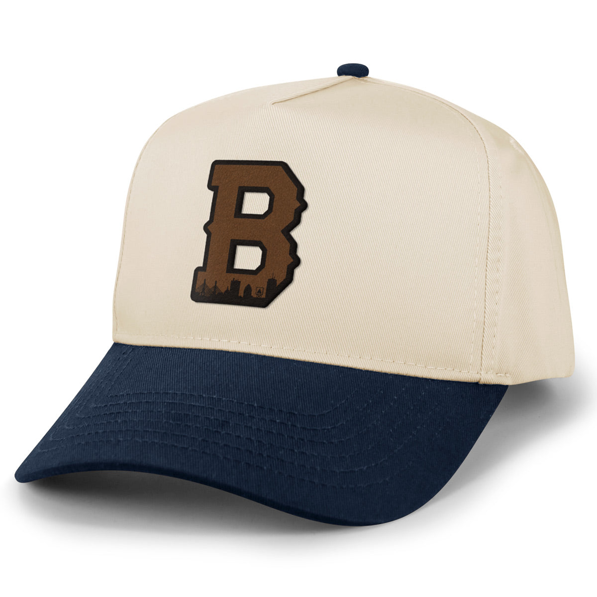 Boston B Skyline Leather Patch Retro Snapback Hat