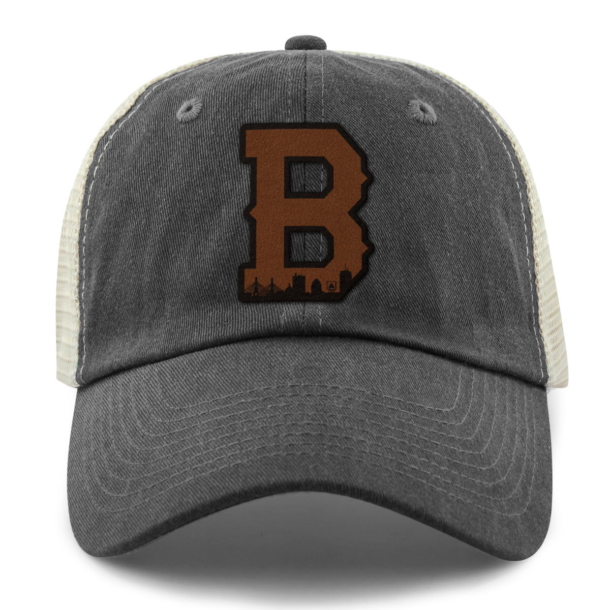 Boston B Skyline Leather Patch Relaxed Trucker - Chowdaheadz