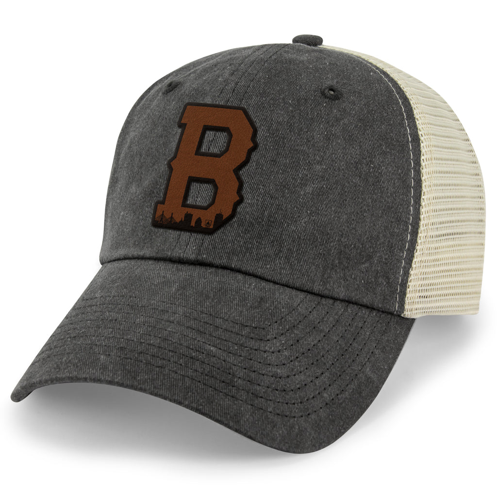 Boston B Skyline Leather Patch Relaxed Trucker - Chowdaheadz