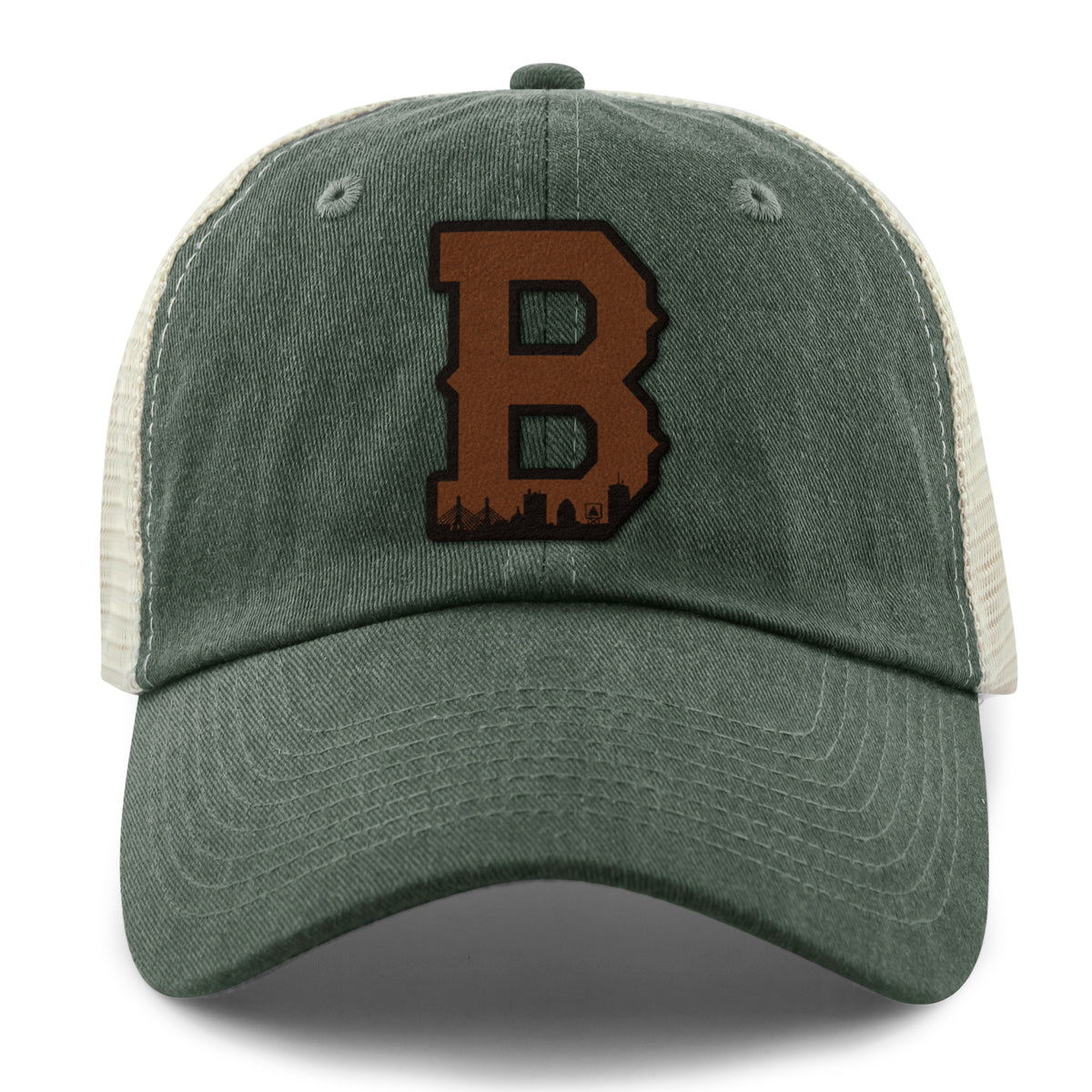 Boston B Skyline Leather Patch Relaxed Trucker - Chowdaheadz