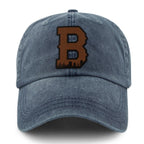 Boston B Skyline Leather Patch Washed Dad Hat - Chowdaheadz