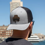 Boston Shamrock Skyline Leather Patch Classic Snapback Trucker - Chowdaheadz