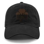 Boston Shamrock Skyline Leather Patch Dad Hat - Chowdaheadz