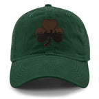 Boston Shamrock Skyline Leather Patch Dad Hat - Chowdaheadz