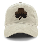 Boston Shamrock Skyline Leather Patch Dad Hat - Chowdaheadz