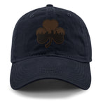 Boston Shamrock Skyline Leather Patch Dad Hat - Chowdaheadz