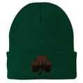 Boston Shamrock Skyline Leather Patch Cuff Knit - Chowdaheadz