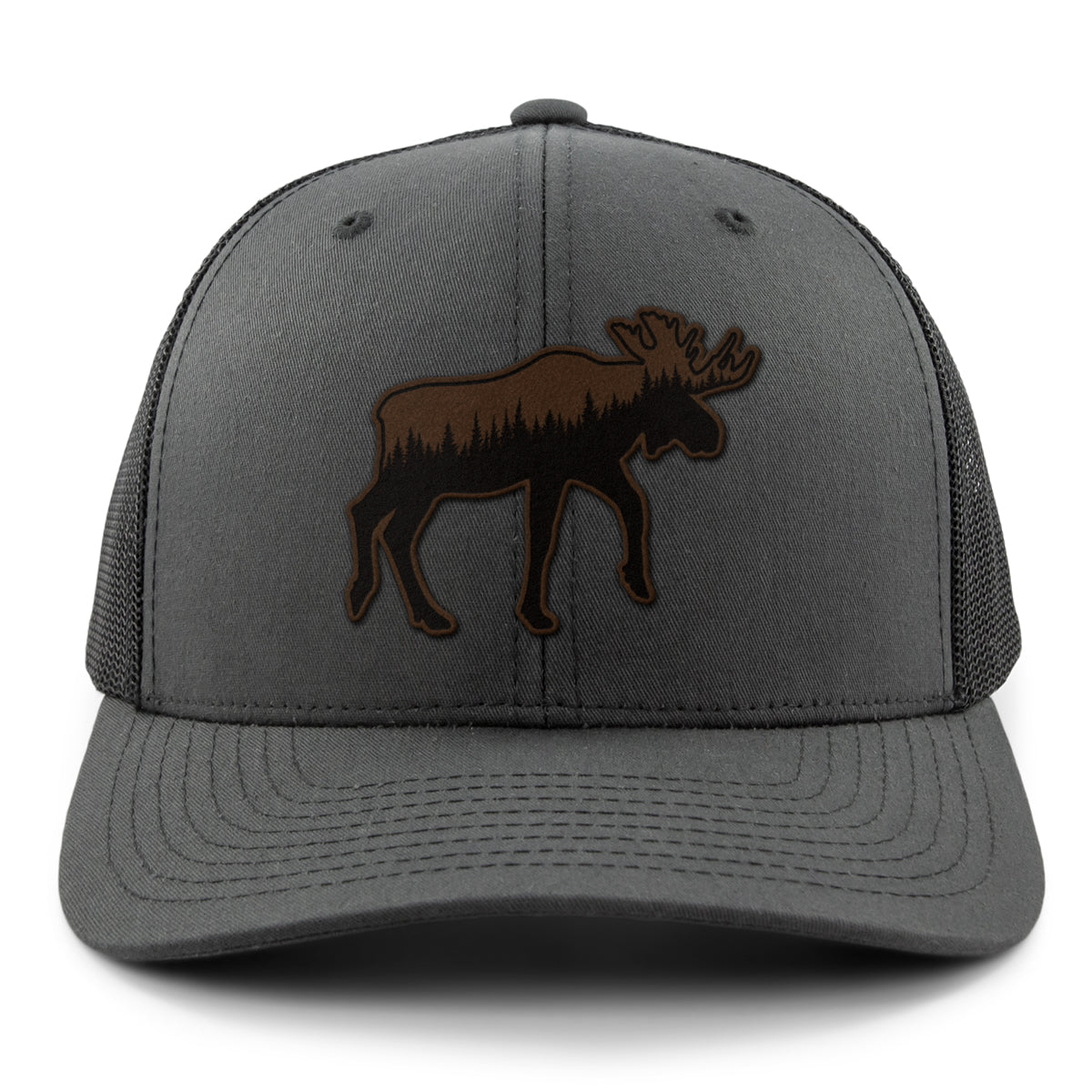Moose Tree Skyline Leather Patch Classic Snapback Trucker - Chowdaheadz