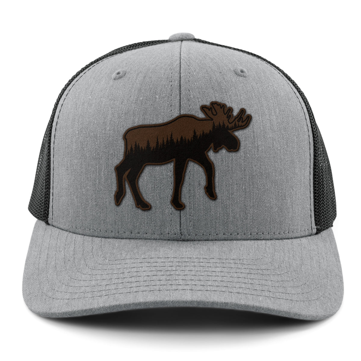 Moose Tree Skyline Leather Patch Classic Snapback Trucker - Chowdaheadz