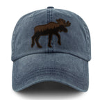 Moose Tree Skyline Leather Patch Washed Dad Hat - Chowdaheadz