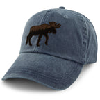 Moose Tree Skyline Leather Patch Washed Dad Hat - Chowdaheadz