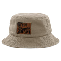 The Grill Sergeant Leather Patch Bucket Hat - Chowdaheadz