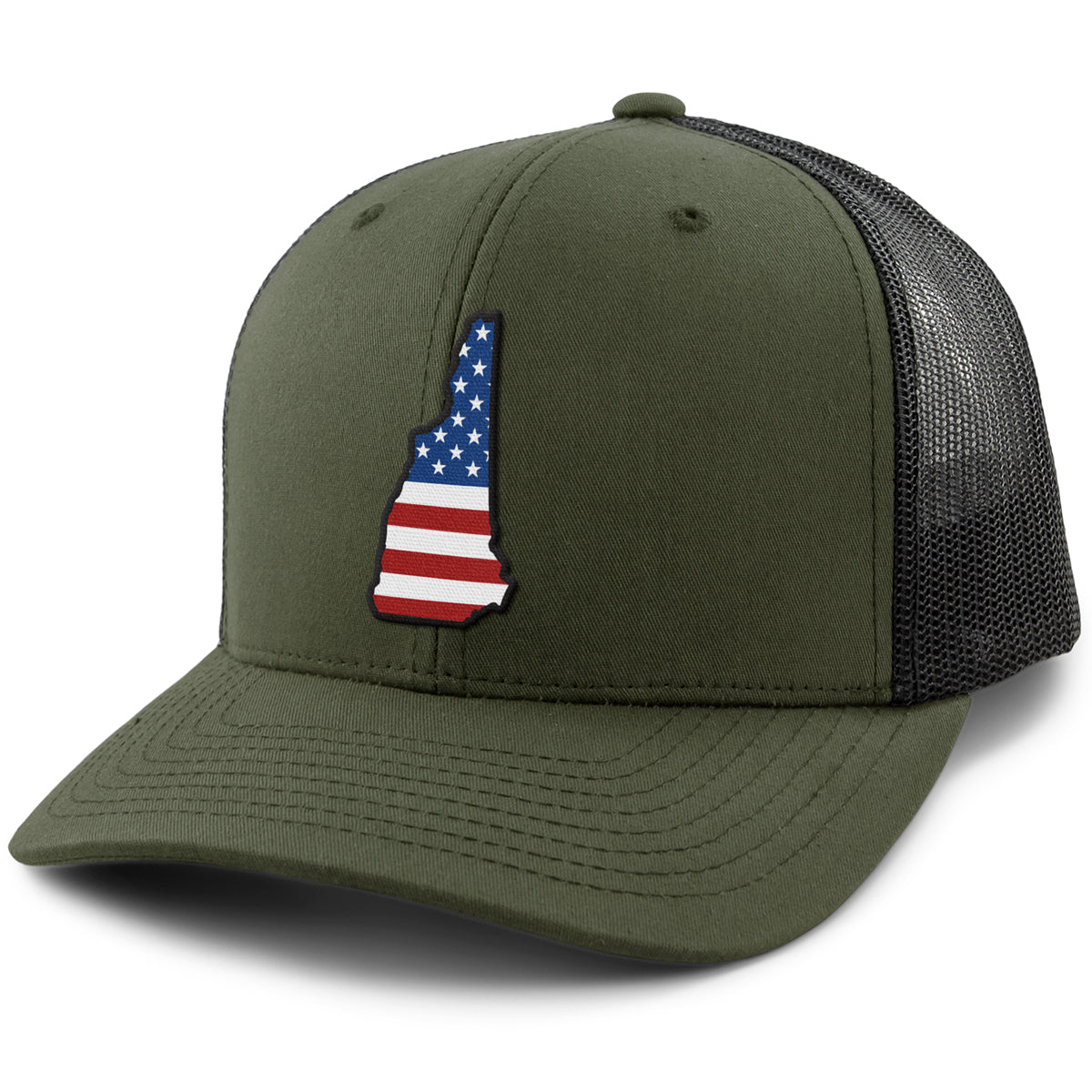 New Hampshire USA Patch Classic Snapback Trucker - Chowdaheadz