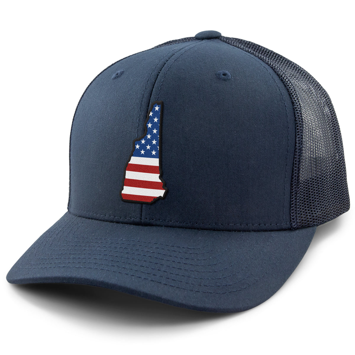 New Hampshire USA Patch Classic Snapback Trucker - Chowdaheadz