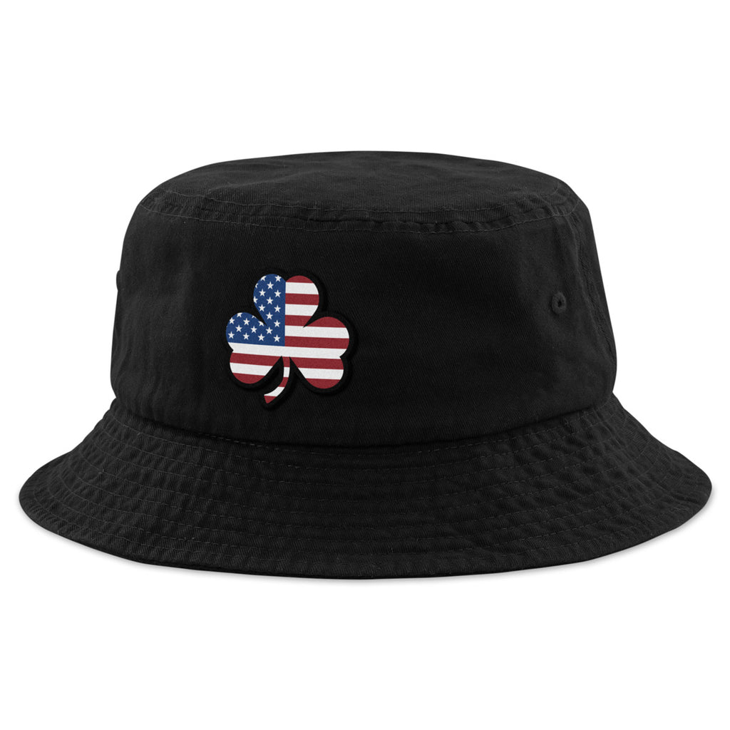 Shamrock Stars & Stripes bucket hat in alternate colorway — Irish American festival hat