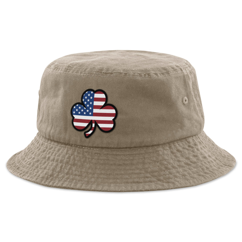 Shamrock Stars & Stripes bucket hat in alternate colorway — Irish American festival hat