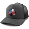 Shamrock Stars & Stripes classic snapback trucker with shamrock-on-flag patch — Irish American snapback