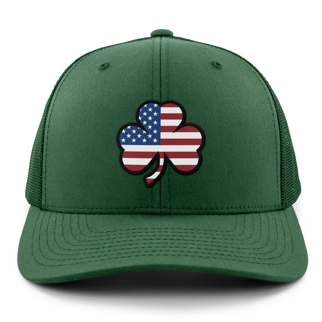 Shamrock Stars & Stripes snapback trucker in alternate colorway — Irish American trucker hat gift