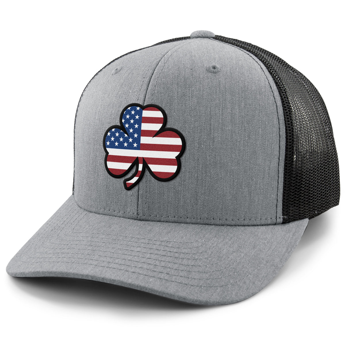 Shamrock Stars & Stripes snapback trucker in alternate colorway — Irish American trucker hat gift