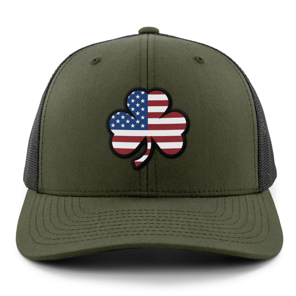 Shamrock Stars & Stripes snapback trucker in alternate colorway — Irish American trucker hat gift