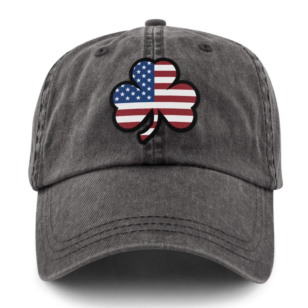 Shamrock Stars & Stripes washed dad hat in alternate colorway — Irish American washed gift hat