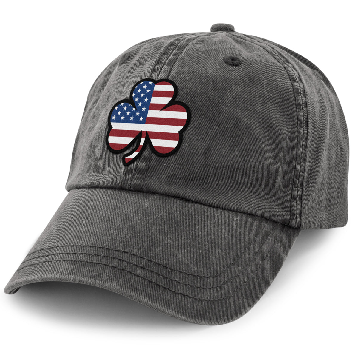 Shamrock Stars & Stripes Washed Dad Hat - Chowdaheadz