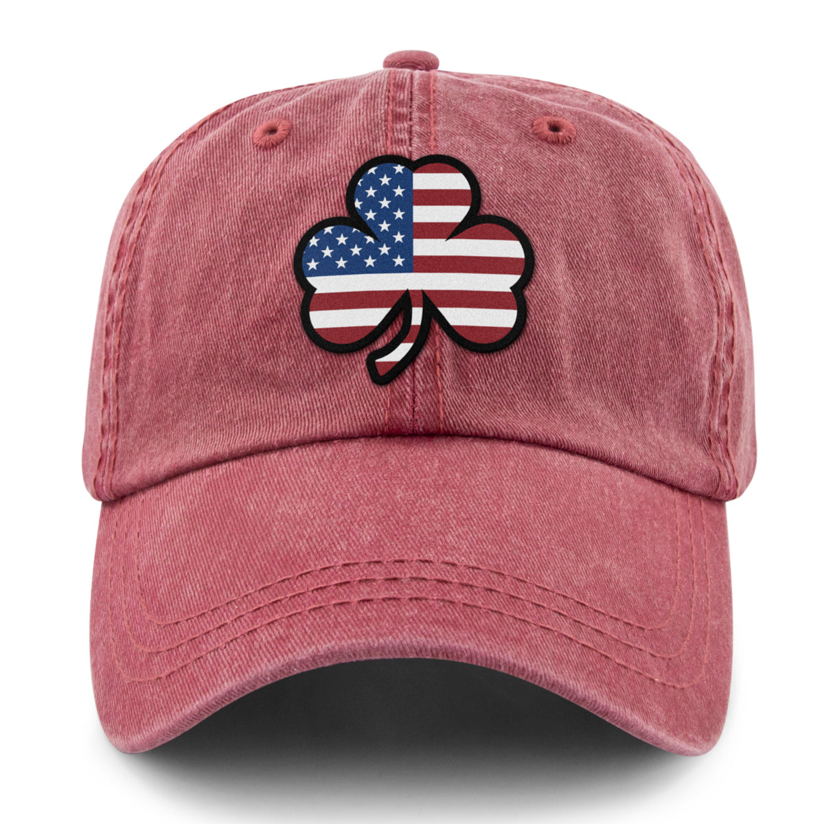 Shamrock Stars & Stripes washed dad hat in alternate colorway — Irish American washed gift hat