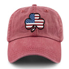 Shamrock Stars & Stripes Washed Dad Hat - Chowdaheadz