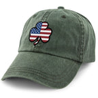 Shamrock Stars & Stripes Washed Dad Hat - Chowdaheadz