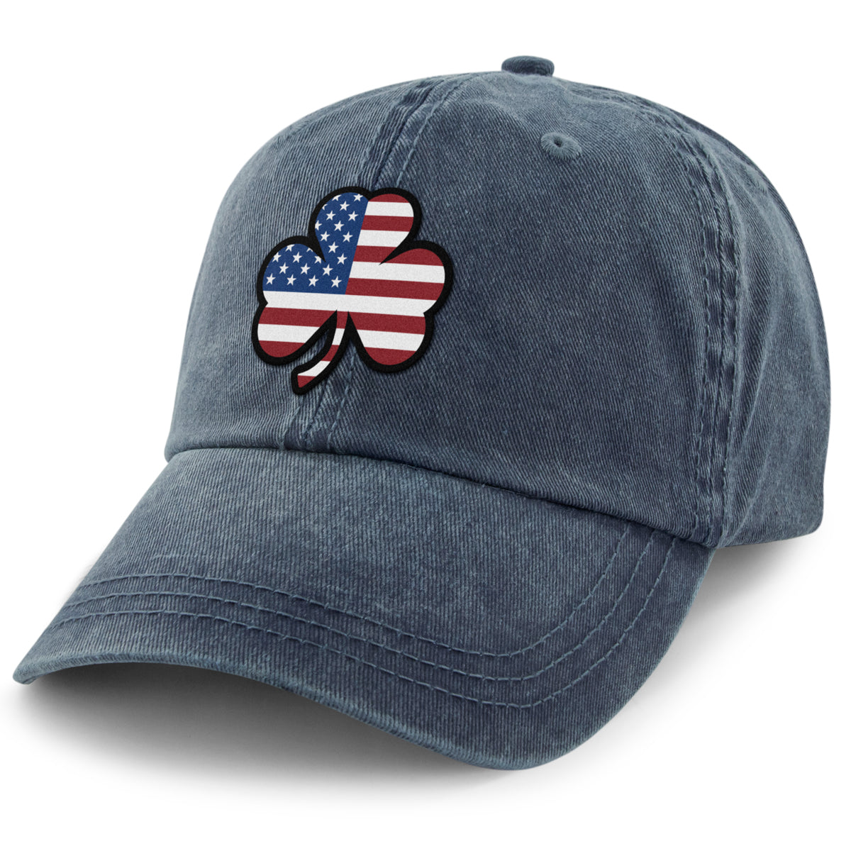 Shamrock Stars & Stripes Washed Dad Hat - Chowdaheadz