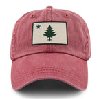 Vintage Maine Flag Washed Dad Hat - Chowdaheadz