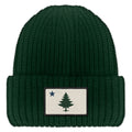Vintage Maine Flag Patch Chunky Knit Winter Hat - Chowdaheadz