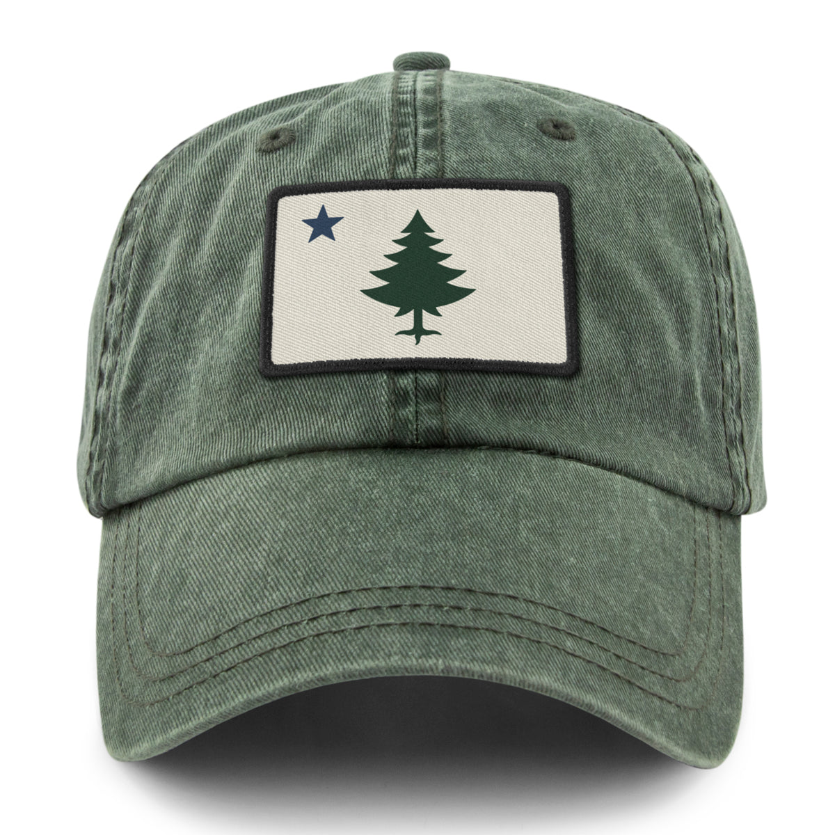 Vintage Maine Flag Washed Dad Hat - Chowdaheadz