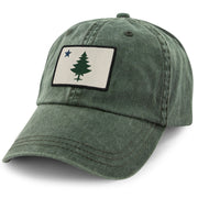 Vintage Maine Flag Washed Dad Hat — main product view
