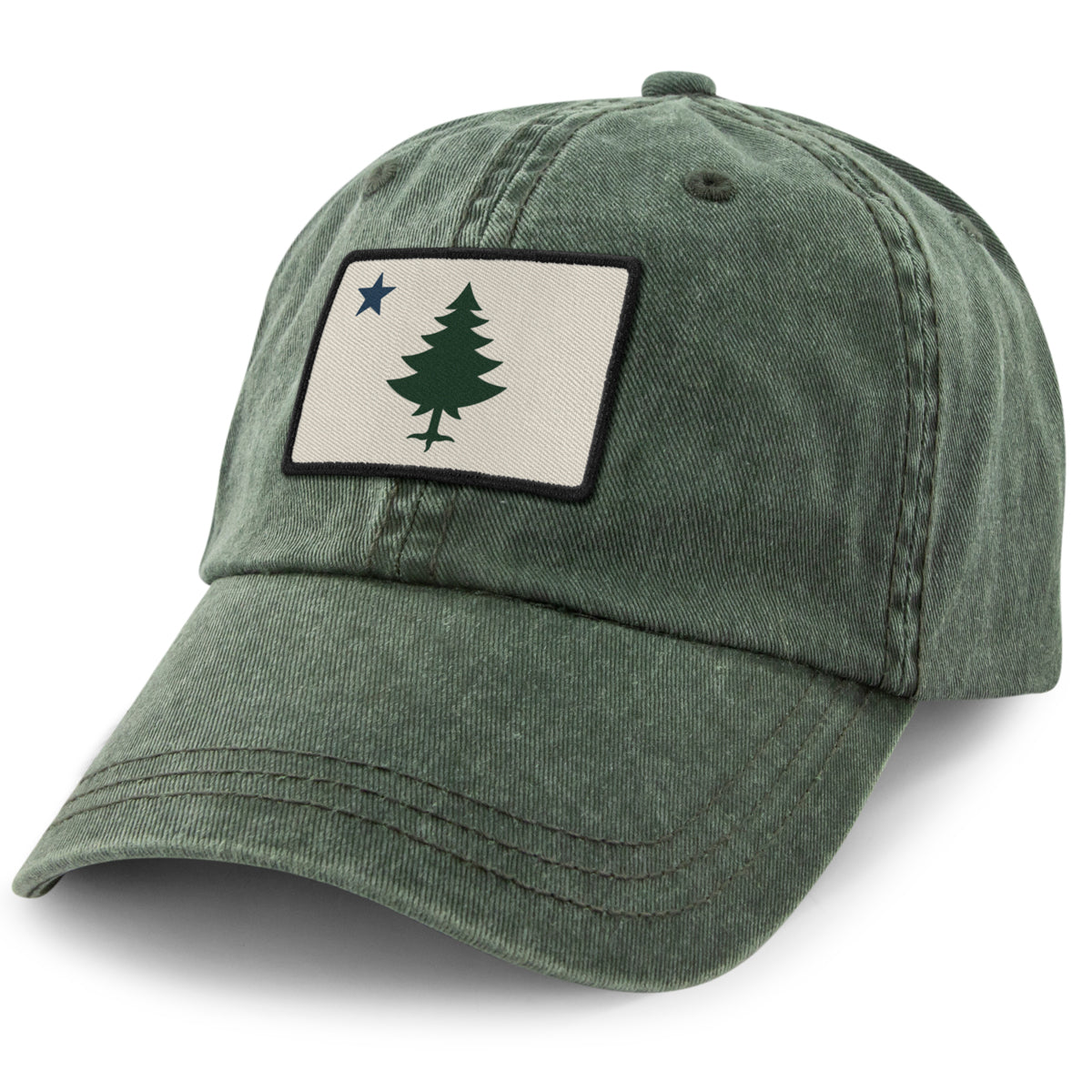 Vintage Maine Flag Washed Dad Hat - Chowdaheadz
