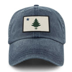 Vintage Maine Flag Washed Dad Hat - Chowdaheadz
